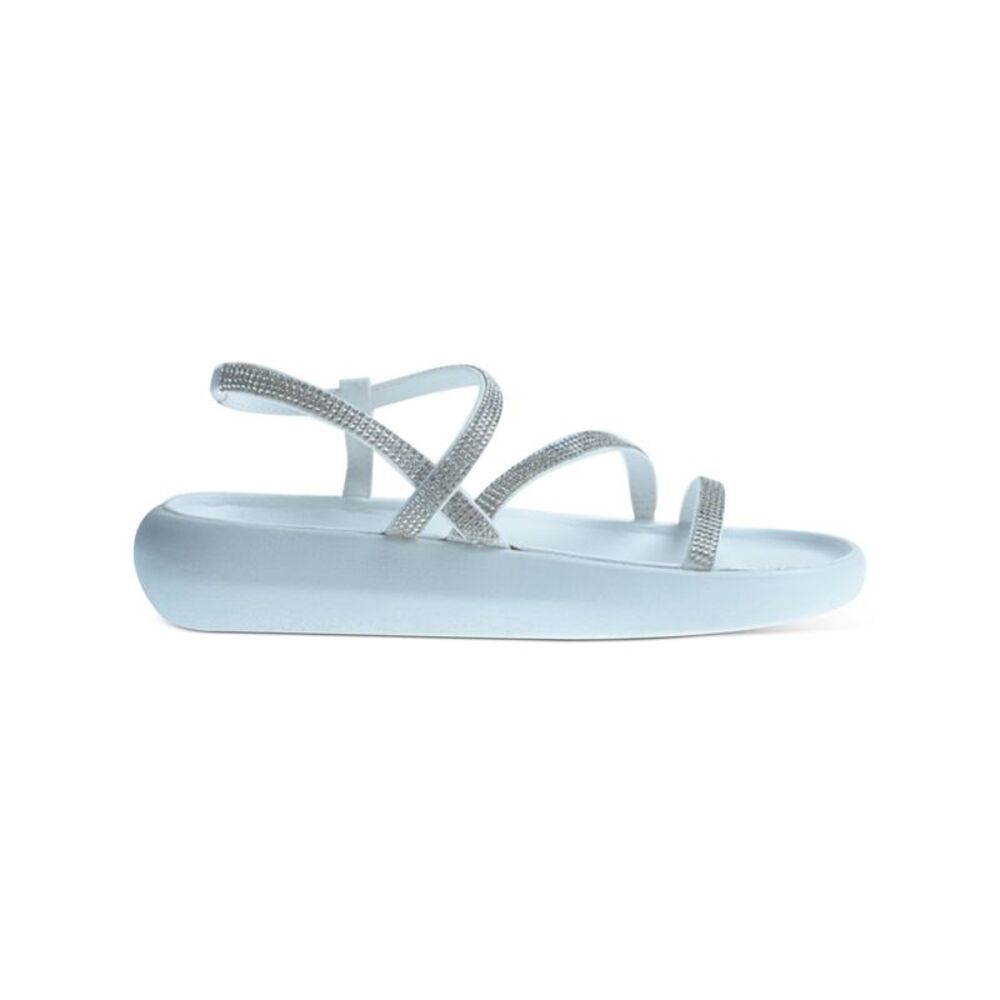 WILD PAIR Womens White Prudence Round Toe Slip On Slingback Sandal 7 M